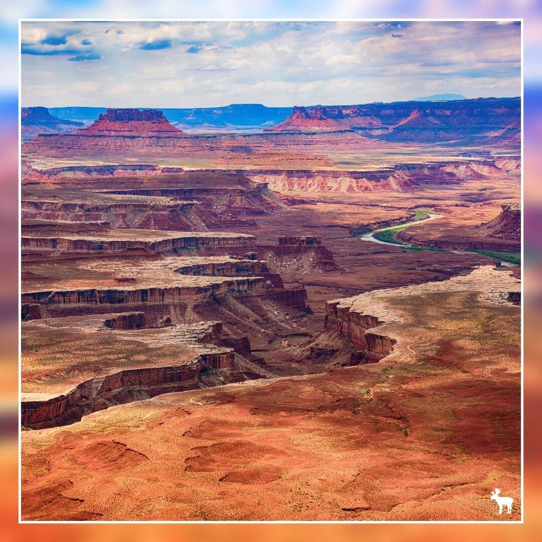 View over Canyonlands National Park in Utah