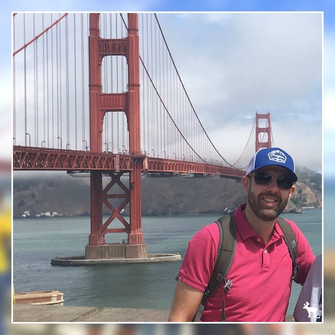 Me at the Golden Gate Bridge in 2019